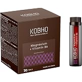 Magnesium Citrate with Maximum Absorption Vitamin B6, 20 Vials | Energy, Tiredness and Fatigue, Rest, Mental and Physical Per