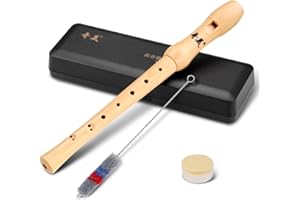 FENTAR Flauto Dolce Legno, Flauto Soprano in Do, Scuola Elementare e Media in Digitazione Barocca, Bambini, Flauti a 8 Fori Design Staccabile, con Scovolino e Scatola Regalo