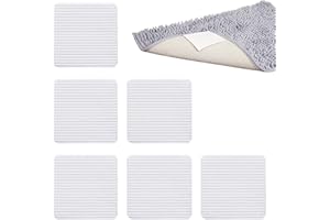 NyxSeat 6 pinzas para alfombras, almohadillas cuadradas para alfombras, pegatinas de fijación antideslizantes, lavables y reutilizables, adecuadas para suelos de madera y suelos de baldosas (10 x 10