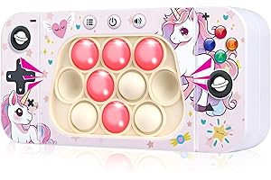 QUANQUER Pop elettronico giocattolo per bambini adulti, Pop Fidget gioco luce sensoriale Quick Push gioco pop luminoso puzzle regali di compleanno per età 8 9-12-18 anni ragazze ragazzi unicorno