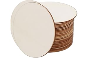SINZAU Dischi Di Legno, 30 Pezzi Dischi Di Legno Rotondi Per La Decorazione Sottobicchieri Artigianato Pittura Fai Da Te 10x10cm
