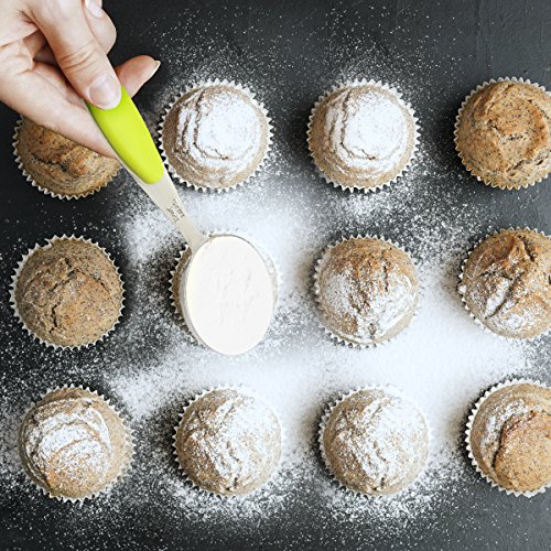ANPHSIN 10 Piece Stainless Steel Measuring Cups and Spoons Set with Silicone Handle Grip Perfect for Baking Accessories by ANPHSIN - 5