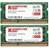 Komputerbay 16GB Dual Channel Kit 2x 8GB 204pin DDR3-1066 SO-DIMM 1066 PC3-8500 (1066MHz, CL7) for Apple