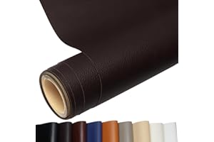 LELEWANGLUO Kunstleder Selbstklebend, Leder Patch Selbstklebend, 60 * 300cm Leder Reparatur Patch PU Lederreparaturband für Sofas, Handtaschen, Jacken, Autositze, Möbel (Tiefe Kaffeefarbe)