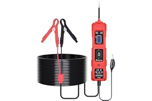 6V-48V DC Automotive Circuit Tester with Digital Display, LED Indicator Lights, Car Electrical Diagnostic Tool for Short Circuit Detection and Voltage Testing, Includes 4.5M Long Cable