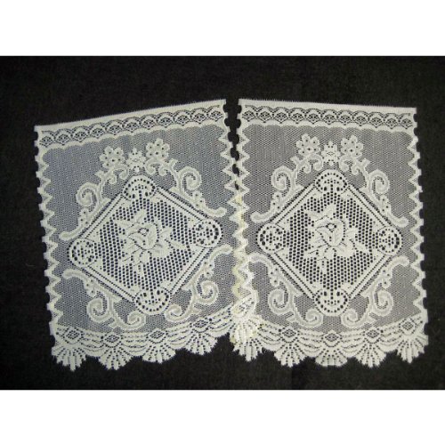 Just Contempo Traditional Lace Chair Back Cover, Cream, 16x24 Inches, Polyester, Chair Back Cream, 16 x 24 Inches