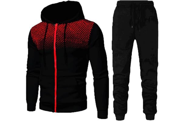 WAZHAKU Survêtement de sport pour homme, long, confortable et surdimensionné, 2 pièces, sweat à capuche et pantalon, avec motif de lettres créatives, pour l’automne et l’hiver