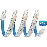 GIDERWEL RGBWW LED LightStrip Plus Erweiterung,Muss mit dem ZigBee Smart RGBCCT LED Streifen Starter Set Funktionieren,Flexibel Erweiterbar,Dimmbar RGB und Kaltweiß Warmweiß,bis zu 16 Millionen Farben