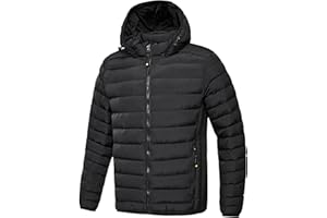 TONY BACKER Giubbotto Invernale Uomo Antivento con Cappuccio Rimovibile Regolabile e Tasche Interne ed Esterne Caldo Morbido Resistente L1202
