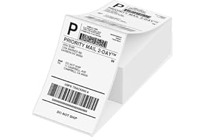 ‎PHOMEMO Phomemo 4×6 DHL Etiketten Thermodirekt-Versandetikette für 241bt/D520bt/b246d Etikettendrucker (500er-Pack), Kompatibel mit Etikettendrucker MUNBYN, Phomemo, Rollo, IDPRT SP410, POLONO PL60, (Weiß)