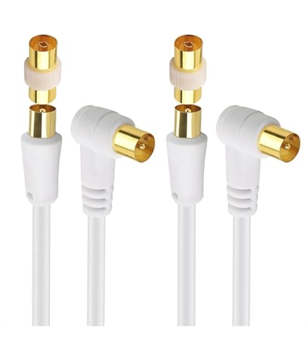 Cavo TV Coassiale Maschio/Maschio - 5 Metri, Connettori 9,52 Mm, Con Adattatore Femmina, Per TV E Decoder - Foto 11