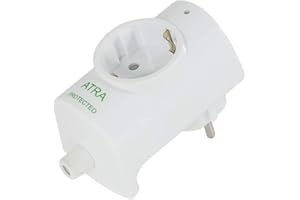 SHOPVG AtR Prise de terre avec prise intégrée 16 A/250 V pour câbles jusqu'à 3 x 1,5 mm² avec parasurtenseur.