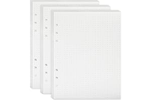 FLEARITZO A5 Papier Gepunktet,A5 6 Ringordner Planer Einsätz 135 Blätter Nachfüllpapier Nachfüllbare Refill Paper Nachfülleinlagen für Notizbuch Skizze Tagbuch Malerei Bullet Journal