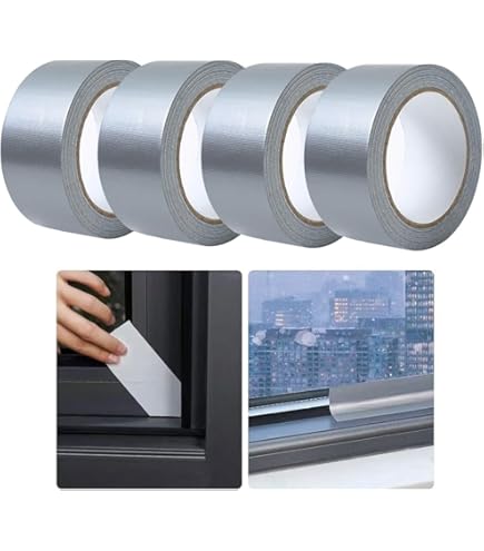 Pack Of 6 Silver Duct Tape 48mm X 45m | Strong Sticky Gaffer Tape Water Resistance Grey Tape Ideally Used In Repairing Sealing Labeling Wrap Strong Packing Boxes Cloth Tape For Indoor Outdoor