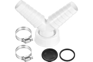 Avloppsadapter för Tvättmaskin & Diskmaskin - Y-Adapter 1 Tums Slang, Dubbelanslutning för 2 Apparater, Passar 19-24 mm Anslu