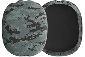 kwmobile Pokrowce kompatybilne z Apple AirPods Max Cover (zestaw 2 szt.) - kamuflaż ciemnoszary/czarny/jasnoszary