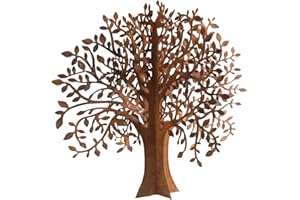 ‎BORNHÖFT Bornhöft Metall Rost Gartendeko Edelrost rostige Garden Rost Deko Baum Lebensbaum Gartendeko Edelrost Tischdeko Metall Rostoptik (Baum Groß)