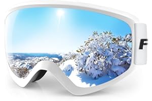 ‎FINDWAY Findway Skibrille Kinder,Ski Snowboard Brille Brillenträger Snowboardbrille Schneebrille Verspiegelt für Junior Jungen Mädchen Teenager 5-16 Jahre - OTG 100% Anti-UV Anti-Fog