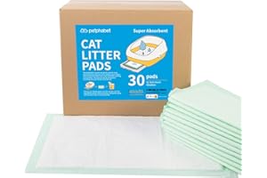 petphabet Podkładki do kuwety dla kotów podkładki treningowe dla kociąt - podkładki do kuwety 43 cm x 29 cm - 30 szt