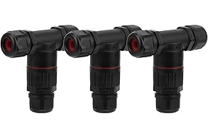 Les-Theresa Connettore Impermeabile - 3Pcs IP68 Connettore Impermeabile Cavo Elettrico a 3 Vie a Forma di T Accessori industriali per Esterni