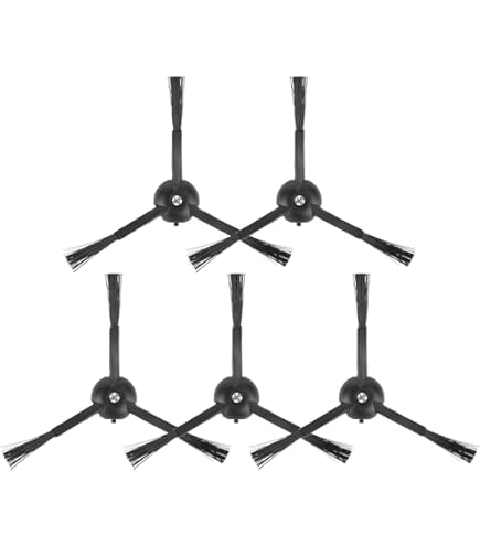 Vhbw 2 Spazzole Laterali Di Ricambio Per Robot Aspirapolvere ILife A4s, V3s, A4, V5, V5s PRO, A6, V3 – Set Di Spazzole A 3 Bracci, Nero
