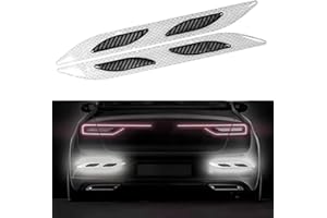 LCXECNW 2 PZ Auto Forte Striscia Riflettente Adesivi,Auto Trunk Adesivi Riflettenti, Visibilità Notturna Riflettente Decal,Riflettente Sicurezza Avvertenza Striscia Adesivi per Auto,Camion,Moto (Bianco)