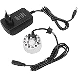 Pssopp Aquarium Nebelerzeuger 12 LED Beleuchtung Teich Nebel Hersteller Maschine Mist Maker Nebelmaschine Luftbefeuchter Land