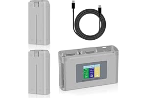 CS COOLSHOW COOLSHOW Vuelo Inteligente Mini 4K Batería Mini 2 Serie Batería 2 Piezas 2400mAh y LED Triple Cargador Mini 2 Hub de Carga Bidireccional Compatible con dji Mini 2,Mini 2 SE,Mini SE,Mini 4K
