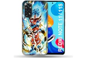 Cokitec Funda Xiaomi Redmi Note 11/11S Manga Dragon Ball Sangoku Blanco Multicolor