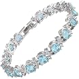 RIZILIA BLOSSOM Pendant Necklace - 18 Inch Chain, Round CZ Stone, White Gold Plated, Simple Elegant Jewelry - View #3