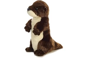 Aurora World-Animal Aurora, 31704, Mini Flopsies de Nutria de río, 8 Pulgadas, Juguete Suave, (marrón/Blanco), Color Brown, White