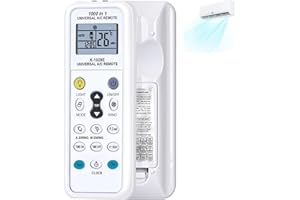 TECHZOCO Mando Universal para Aire Acondicionado, Mando Distancia Are Acondicionado, K-1028E, 1000 en 1 A/C Control Remoto LCD Digital, Compatible con hasta 1000 Marcas de Aire Acondicionado