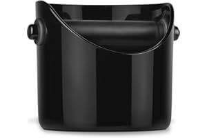 Dreamfarm Big Grindenstèin solidne, kompaktowe, nowoczesne, oszczędzające miejsce pudełko do kawy espresso, czarne