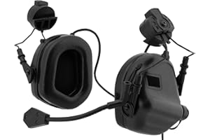 Earmor M32 MOD3 - Cuffie tattiche con microfono per la protezione dell'udito, colore: nero, Nero , L