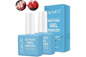 Dissolvant de vernis à ongles (2PCS) - Enlevez le vernis à ongles en gel en 2-3 minutes - Dissolvant de vernis rapide et facile - Pas besoin de papier d'aluminium, de trempage ou d'emballage