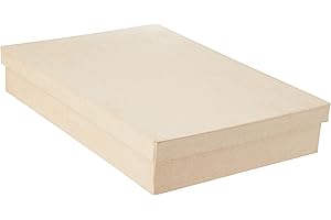DECOPATCH Clairefontaine ES Décopatch - Ref BT032O - Caja rectangular A4 - Objeto de papel maché para decorar - 22,5 x 31 x 5,9 cm - Decorar con Décopatch Papeles & PaperPatch Pegamento, Brillo, Pinturas