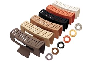 Kavya Fermaglio per capelli grandi e spessi, clip per capelli, grande, antiscivolo, rettangolare, da donna, 11 cm