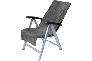 PremiumShop321 Schonbezug Auflage Gartenstuhl Campingstuhl Twin-Star 95° waschbar 60x130 - Schiefer