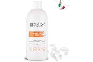 BIODERM BIODERMOCOSMETICI Bioderm Shampoo Soft - Shampoo per cuoio capelluto sensibile | Trattamento antiforfora, dermatite seborroica e prurito del cuoio capelluto | Per l'uso quotidiano | Senza parabeni | 500 ml