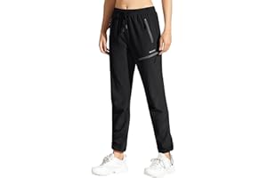 MOCOLY Pantalon Randonnée Femme Léger à Séchage Rapide Imperméable en Plein Air Pantalon Montagne Pantalon Sport Cargo Extensible Pantalon Travail Pantalon Chasse avec Poche Zippée UPF 50