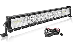 Willpower 22 inch 56cm 270W Curved LED Light Bar Spot Flood Combo Beam 12V 24V Driving Off Road Lights Waterproof Work Fog Lamps for 4X4 Offroad Truck Car ATV SUV Vehicle Boat Light with Wire Harness