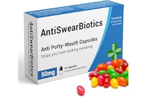 KadoBox - AntiSwearBiotics - Funny Joke Pill Box, Swear Jar, Secret Santa Gifts Men, Funny Gifts for Men, Funny Gifts for Women, Stocking Fillers Women, Secret Santa Gifts Under 10 pounds