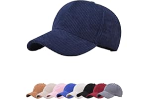 Cozyan Winter Baseball cap Cappello Invernali Cappellino in Poliestere Cappellino da Baseball Classic Unisex Cappello da Sole in Velluto a Coste Regolabile con Visiera Curva Berretto per Sport Caldi