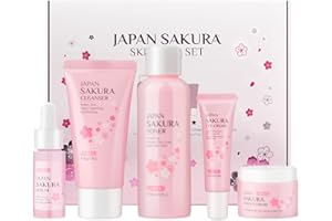 Sophtaigt Skin Care Sets for Girls Teenage Gift - Skincare Kits Facial Care Hydrating Moisturizing - with Cleanser Toner Serum Eye Essence Serum Skin Essentials Travel All Skin Types (5PCS)