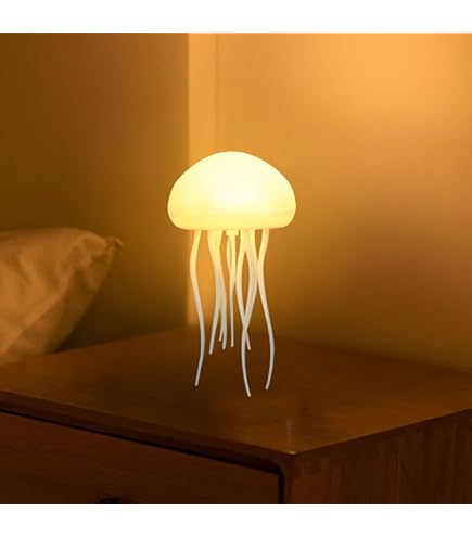 Kwallen lamp, led-fantasy kwallen, lavalamp, 8 kleuren, sfeervol licht, Jellyfish lamp, instelbaar debiet, witte ruis, met USB-kabeloog, cadeaus voor kinderen en volwassenen (zwart