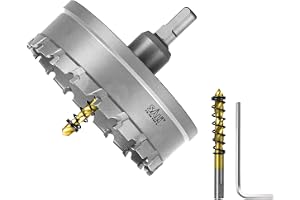 SALI TCT-hålsågssats 3-15/16 (100 mm) med hårdmetallspets med titanpläterad pilotborr för metall, rostfritt stål, järn, trä o