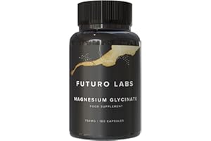 FUTURO LABS Magnesium Glycinate Capsules 1500mg - Magnesium Bisglycinate High Strength Sleep Supplements & Night Leg Cramp Relief, Made in The UK - 90 Day Supply - Futuro