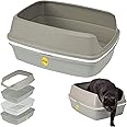 CAT CENTRE Sifting Cat Litter Tray Scoopless Toilet Box With Frame Pan Loo