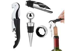 Rhinocerosdance Cavatappi Professionale Set Apribottiglie Vino 4 in 1 - Confezione Regalo
