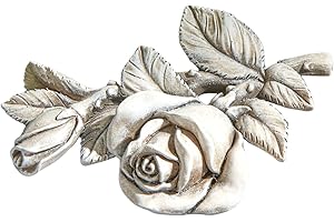 3 Pagen Decorazione funeraria rosa – Pietra commemorativa a forma di rosa – decorazione elegante e senza tempo – Materiale robusto ideale per uso esterno – Design rosa – beige